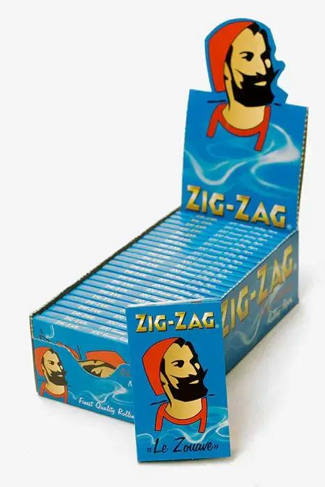 Zig Zag Blue 1 1/4" Slow-burning Rolling Paper