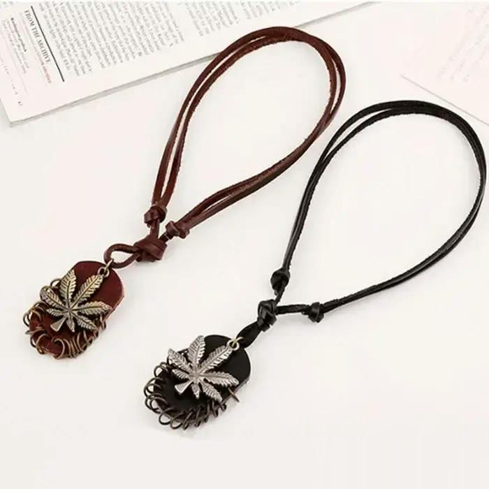 Mr Johnny Green - Leather Dog Tag Pendant