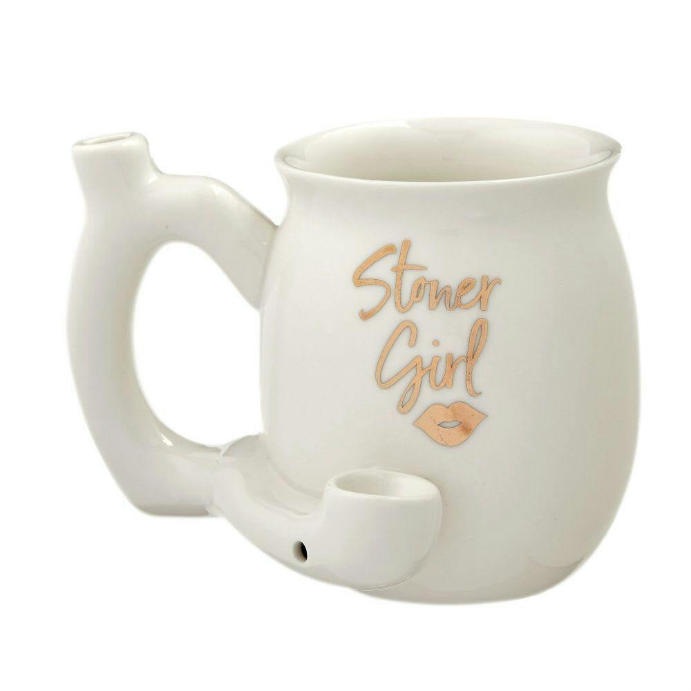 Stoner Girl Ceramic Mug Pipe