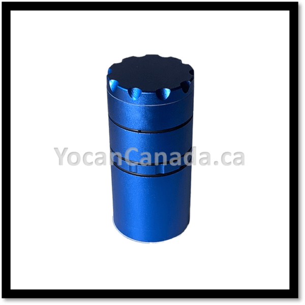 Grinder Blue Aluminum 5 Parts with Storage Compartment