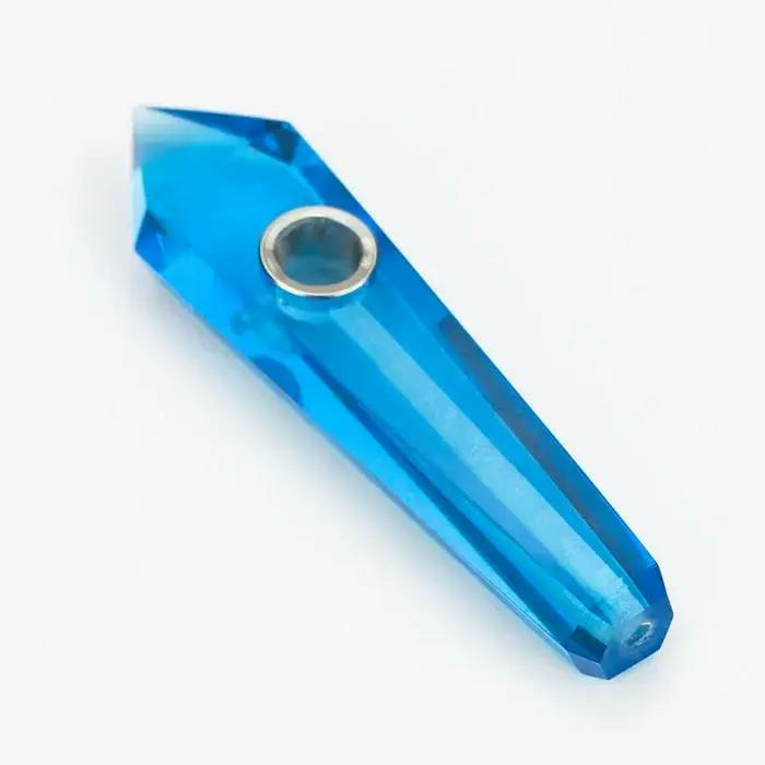 Blue Crystal Transparent Pipe with choke