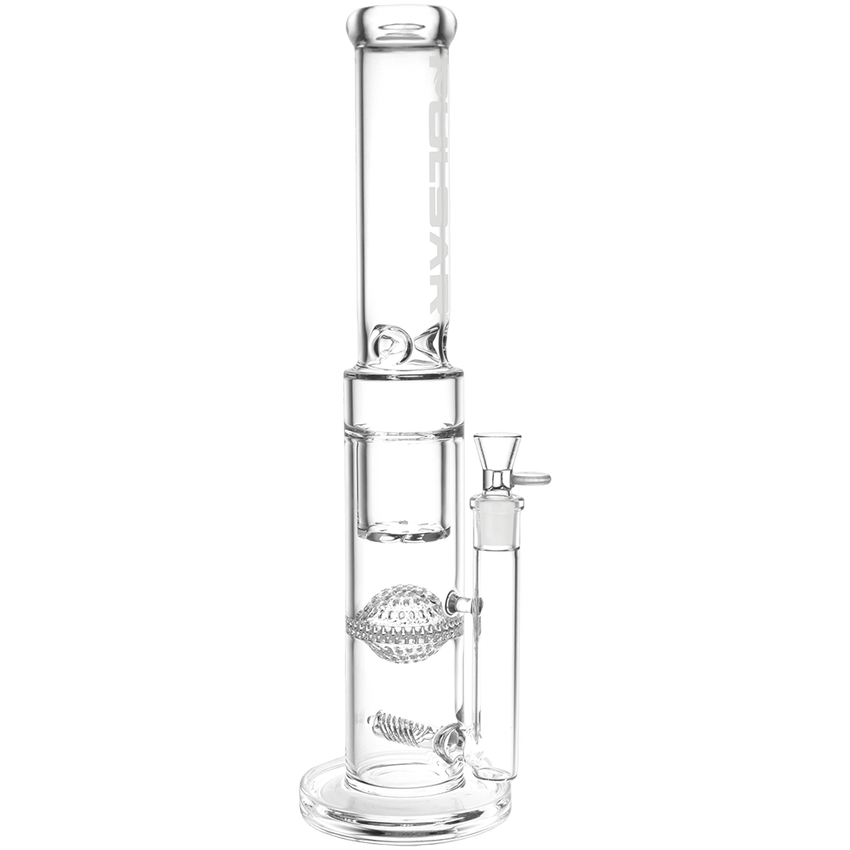 Pulsar Triple Treat Glass Water Pipe | 17" | 19mm F