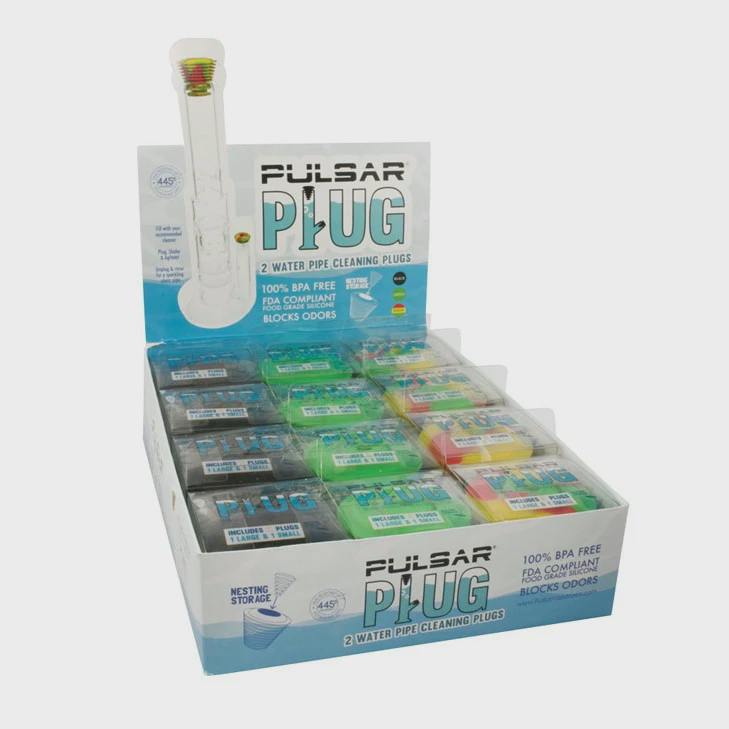 Pulsar Water Pipe Cleaning Plug Set | Assorted Colors | 12pk Display