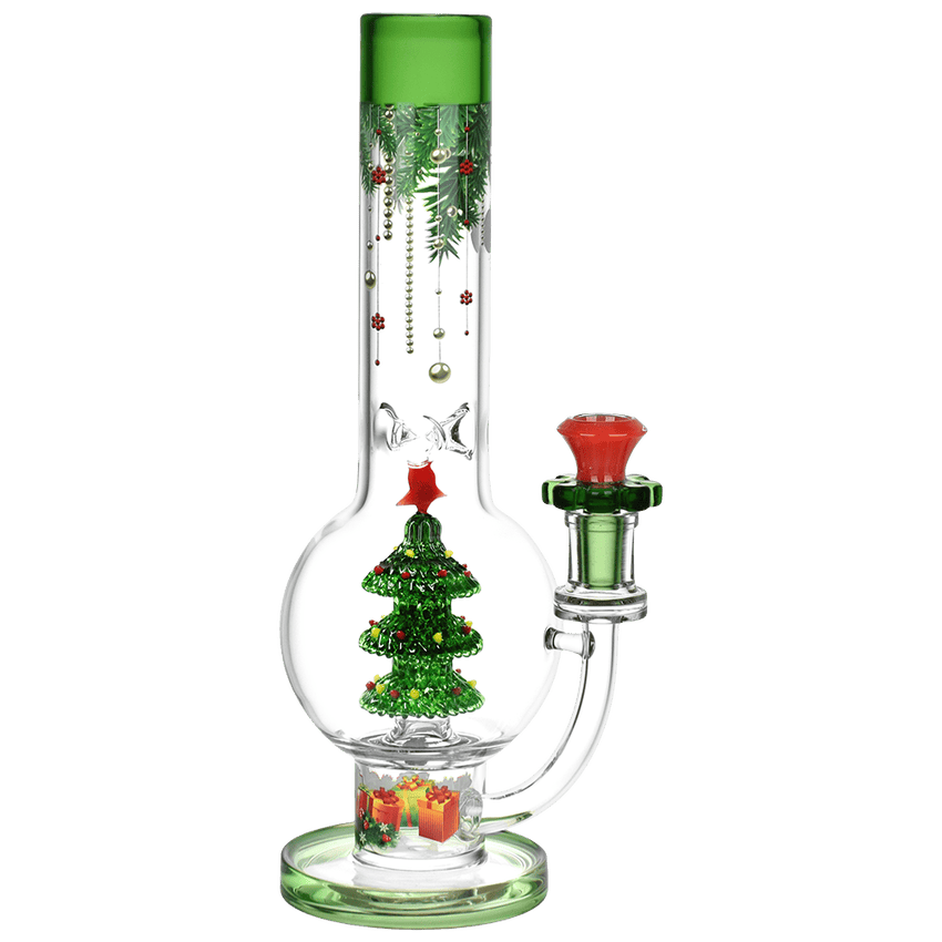 Christmas Cheer Glass Water Pipe | 11.75" | 14mm F