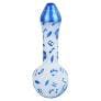 Blue Sky Dancing Skellies Glass Spoon Pipe | 4.75"