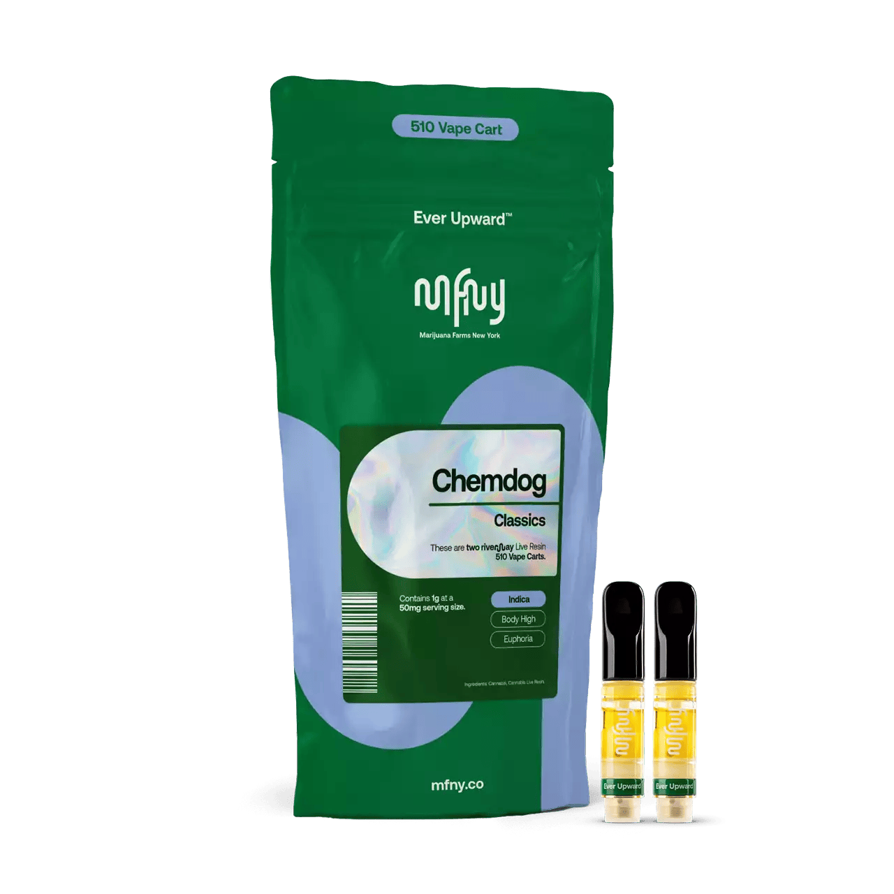 Chemdog | 1g | 2pk Live Resin Cartridges (510) cannabis product