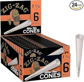 SPS - ZIG-ZAG Pre Rolled Cones 1.25 Size Ultra Thin (6 pack)