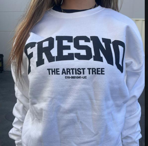 The Artist Tree Fresno White Crewneck