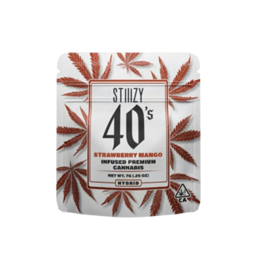 Stiiizy 40's Strawberry: Stiiizy 40's Strawberry Mango (H) Infused Flower 7g
