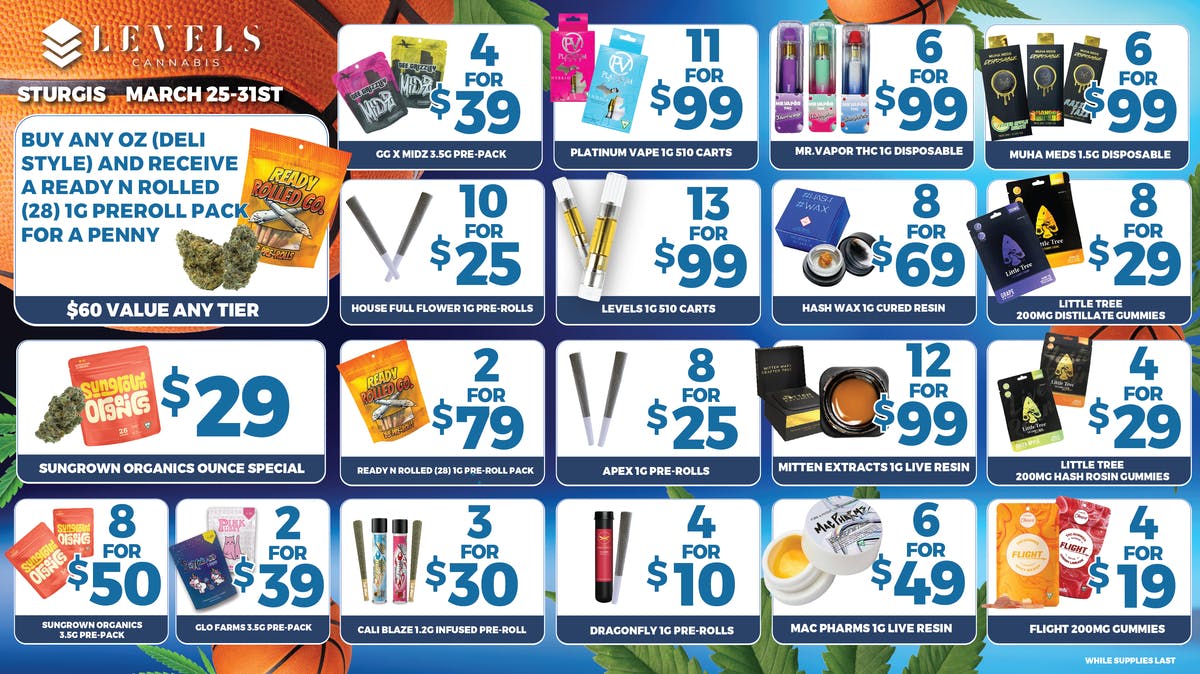 Levels March Madness 🏀 at Levels Cannabis Weedmaps