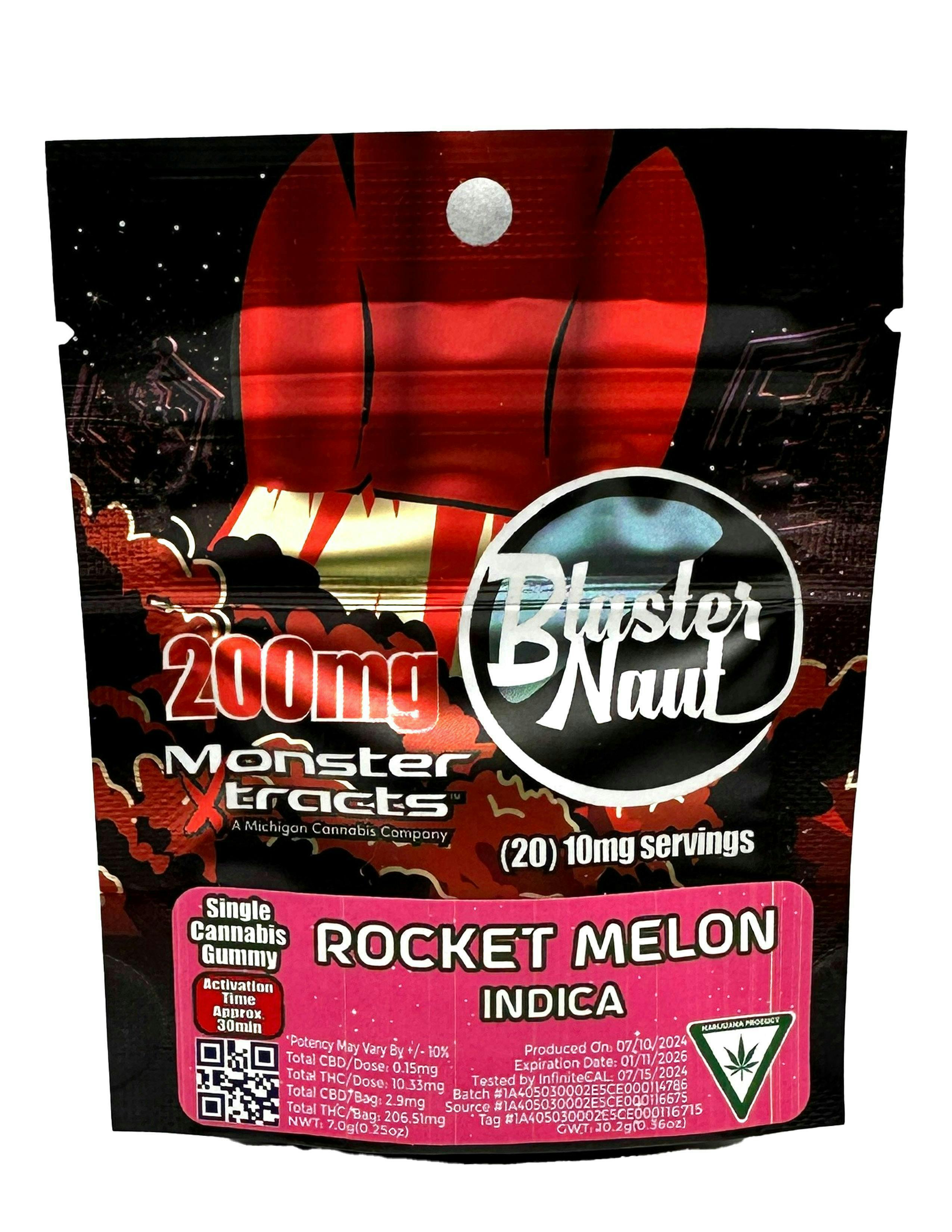Monster X 200mg Blasternaut Gummy Rocket Melon