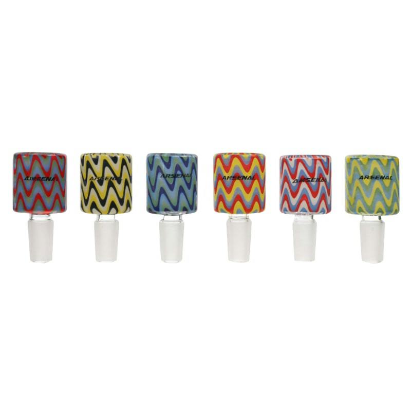 14mm Arsenal Zig-Zag Marble Glass Bowl