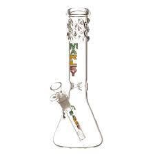 12" 5mm Marley Bubble Beads Beaker Bong (Rasta)