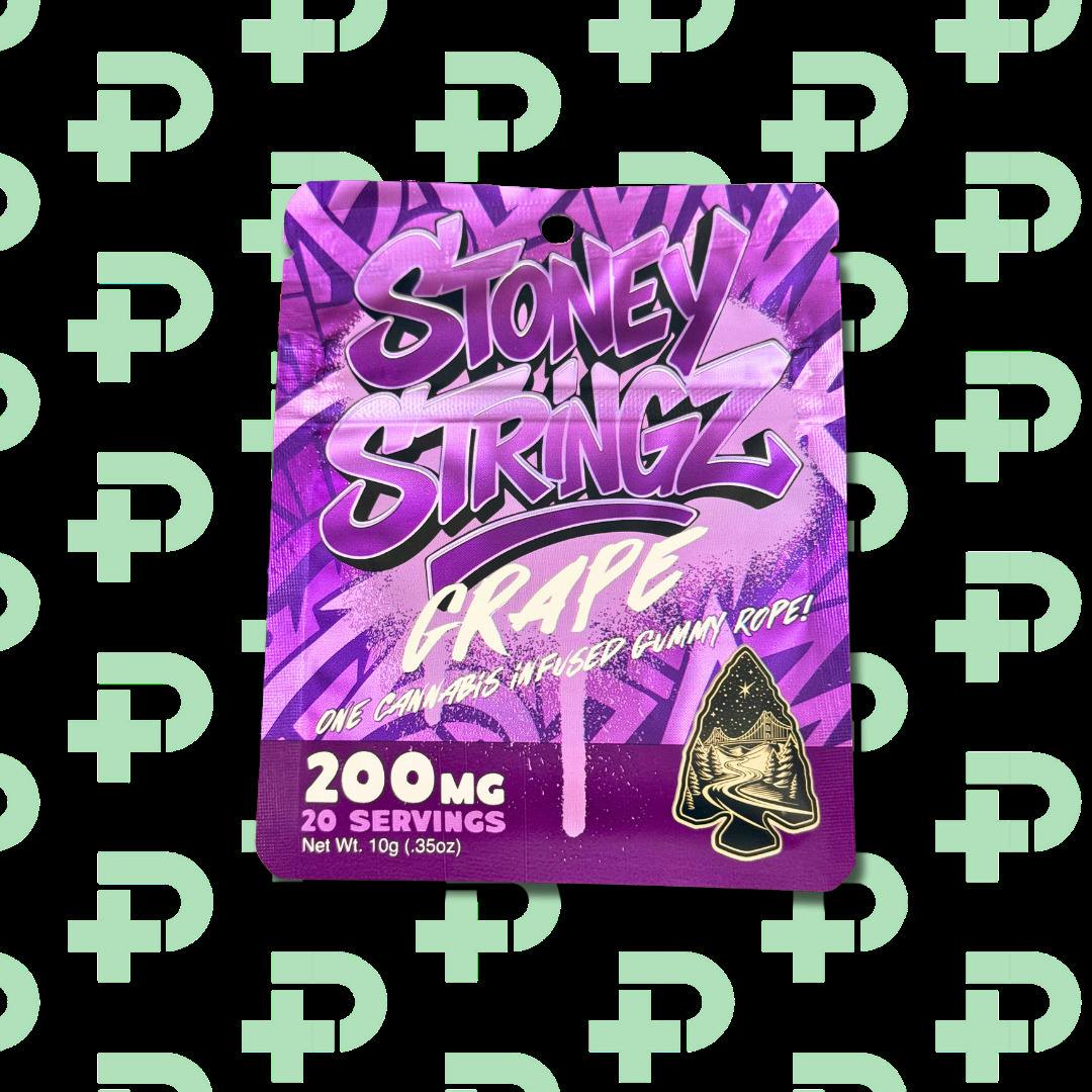 Stoney Stringz 200mg Gummy Rope - Grape