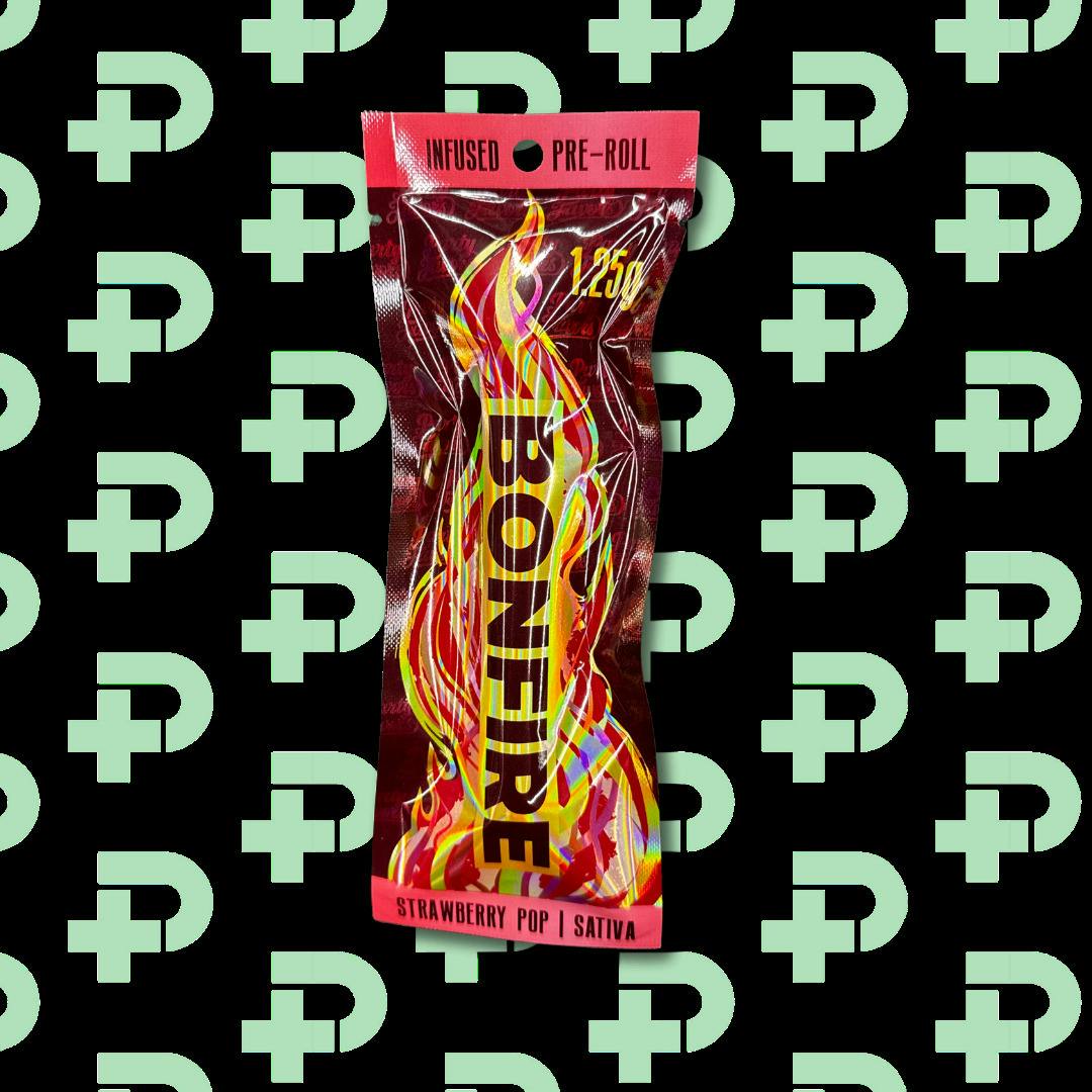 Bonfire 1.25g Infused Preroll - Sativa - Strawberry Pop
