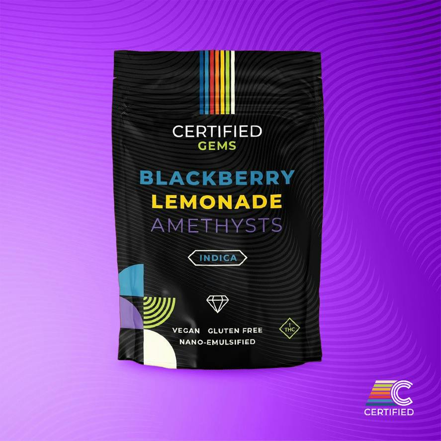 Certified Cultivators Blackberry Lemonade Amethysts 10pk 110mg Gummies at Nectar