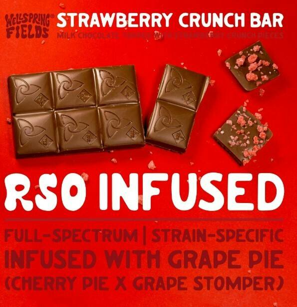 Wellspring Fields Strawberry Crunch Bar 100mg Edible