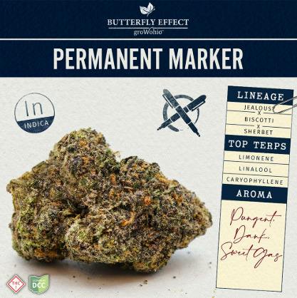White Label Permanent Marker 3.5g Indica Flower