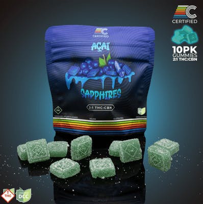 Certified Cultivators Acai CBN Sapphires 10pk 110mg Gummies at Nectar