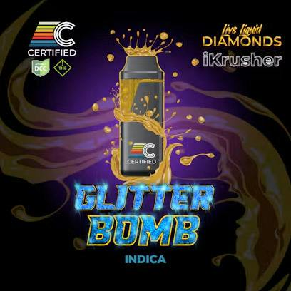 Certified Cultivators Glitter Bomb iKrusher AIO 1G Live Liquid Diamonds