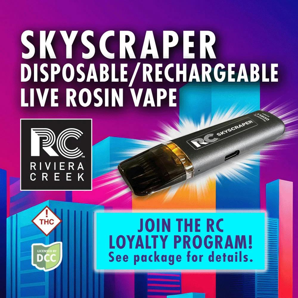 Riviera Creek Skyscraper Live Rosin .5G AIO Sativa