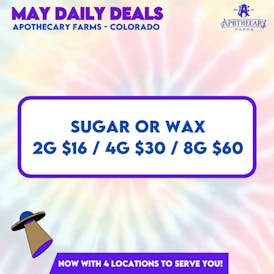 *May Daily Deals* Sugar/Wax/Shatter 2g $16, 4/$30, 8/$60