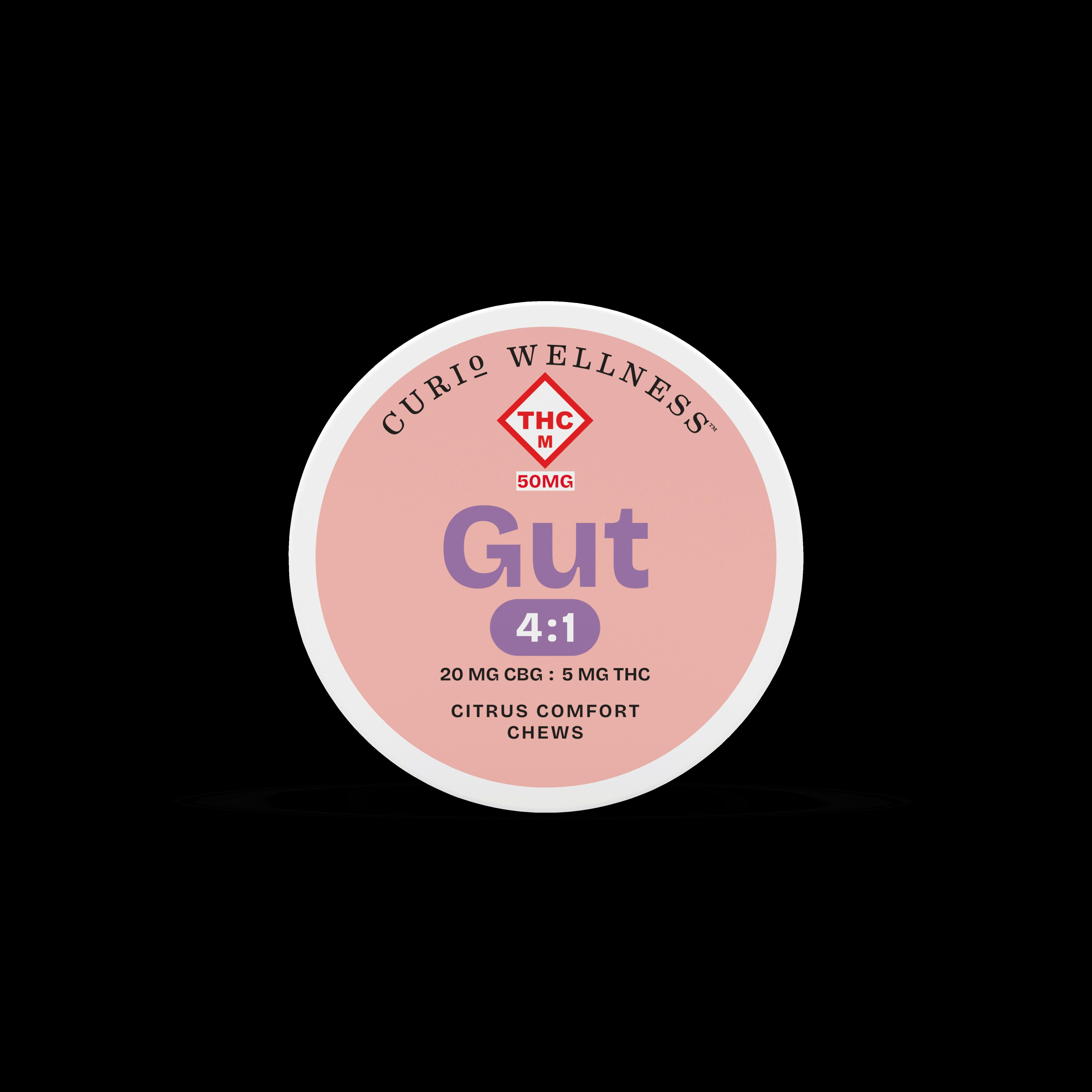Curio Wellness - Citrus Comfort - Gut - 4:1 CBG:THC - Gummies - 50mg (10pk)