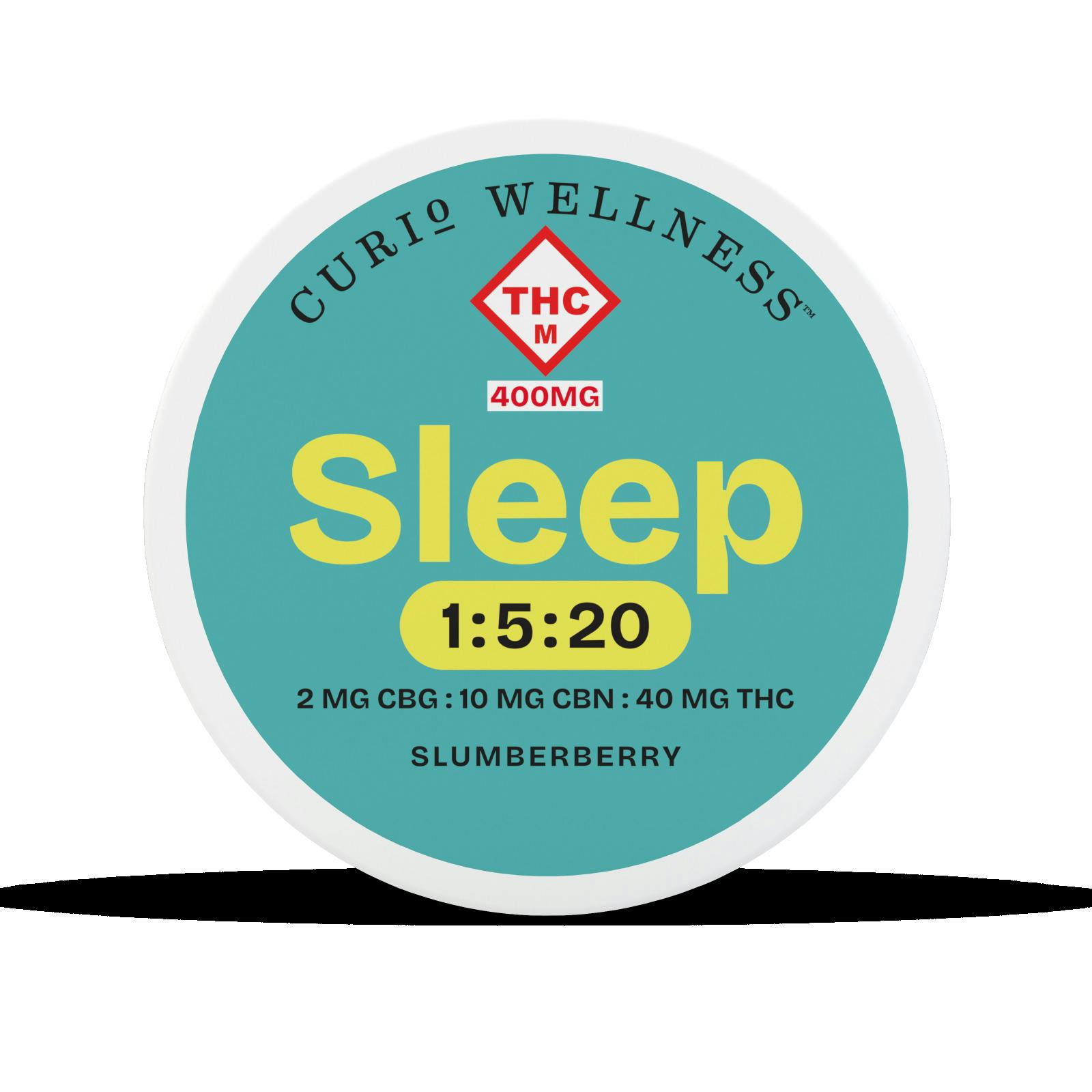 Curio Wellness - Slumberberry - Sleep - 1:5:20 CBG:CBN:THC - Gummies - 1000mg (25pk)