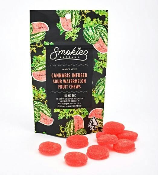 Smokiez | Sour Watermelon | Hybrid | 100mg | 10 Pack