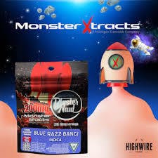 Monster Xtracts - Blaster Naut Gummies - Blue Razz Bang! - 200MG