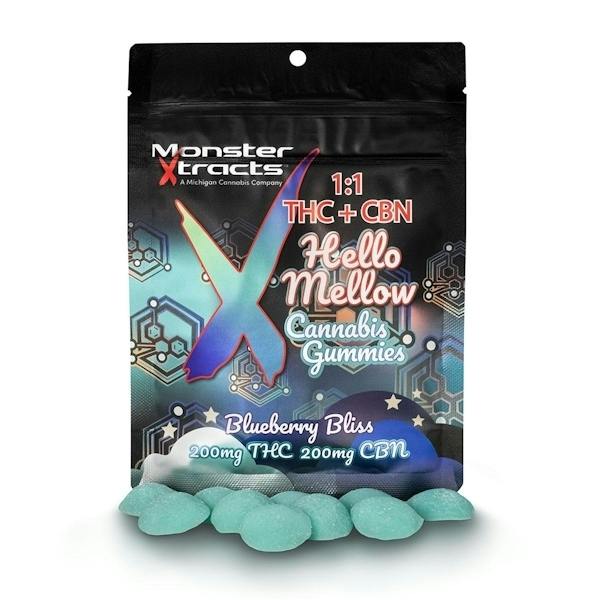 Monster Xtracts - Gummies - Sleep 1THC:1CBN - Blueberry Bliss - 200MG