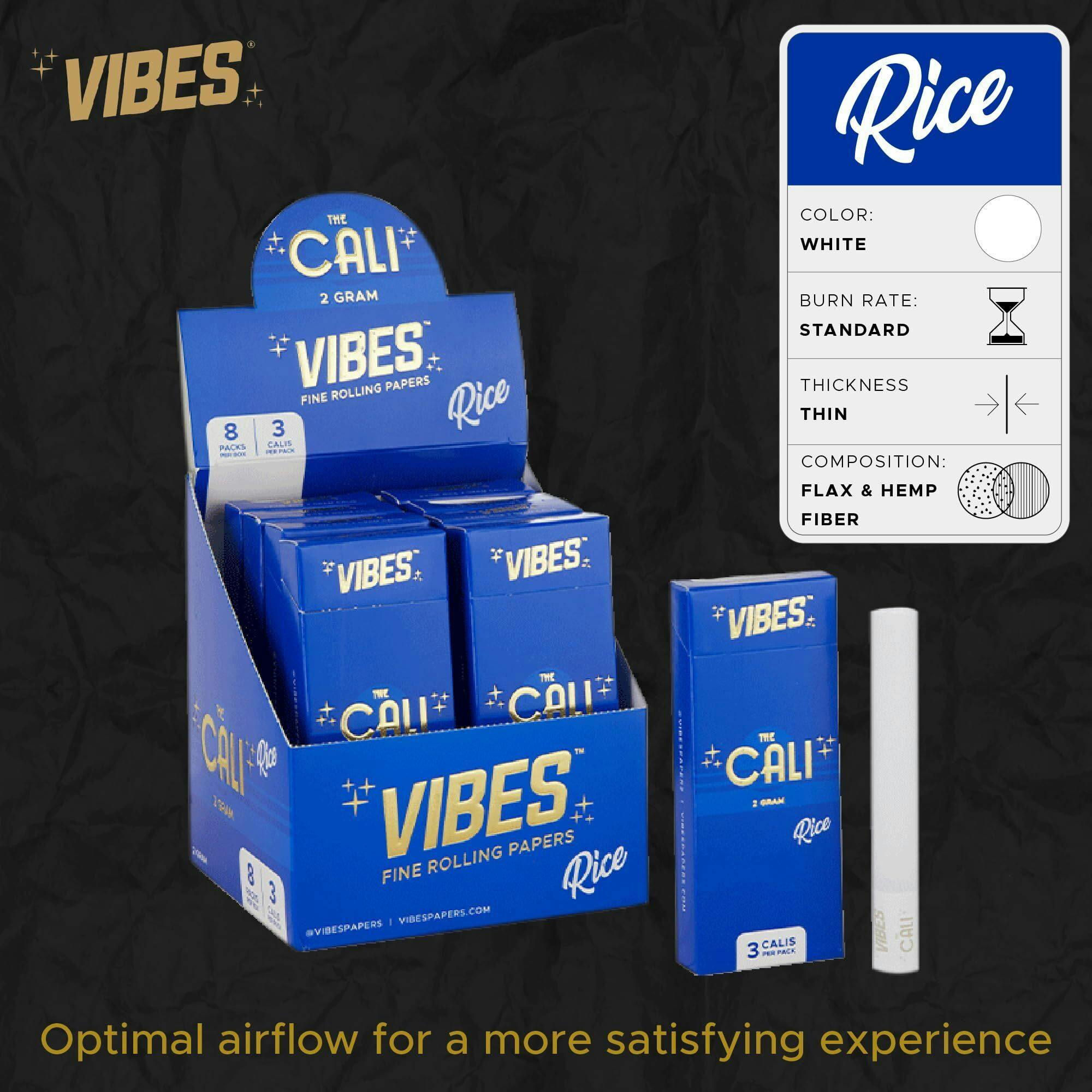 Vibes The Cali Fine Rolling Papers Blue Rice