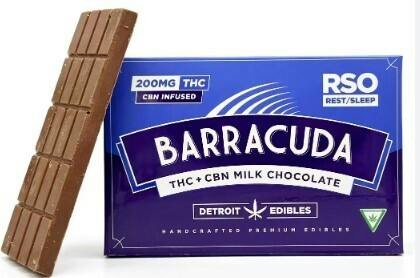 Detroit Edible Barracuda Bar Milk Chocolate RSO Rest 200mg/50mg CBN