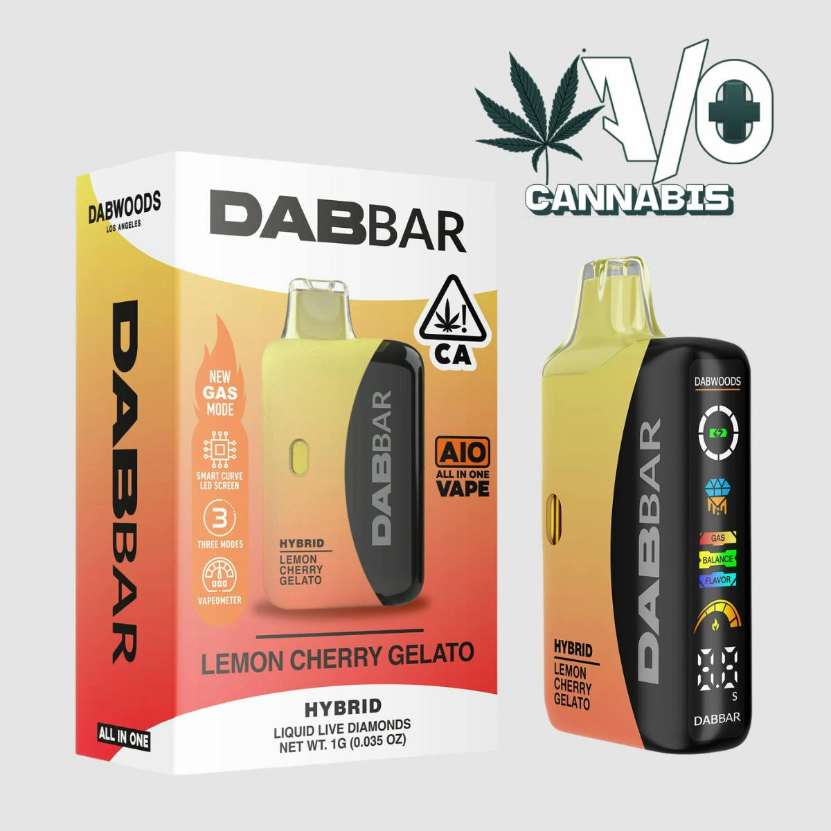 Dabwoods | 1g Liquid Diamonds Bar - Lemon Cherry Gelato