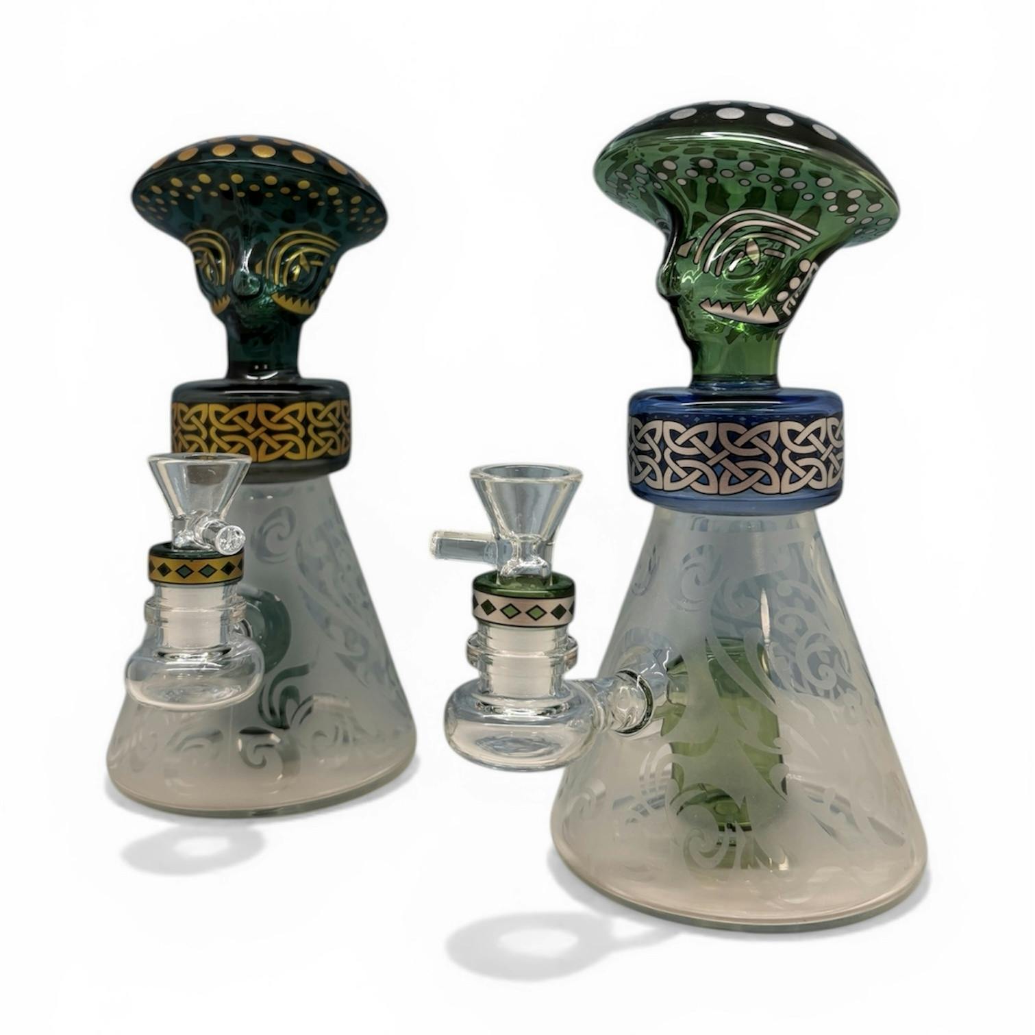 Glass - Assorted Mushroom Head Water Pipe