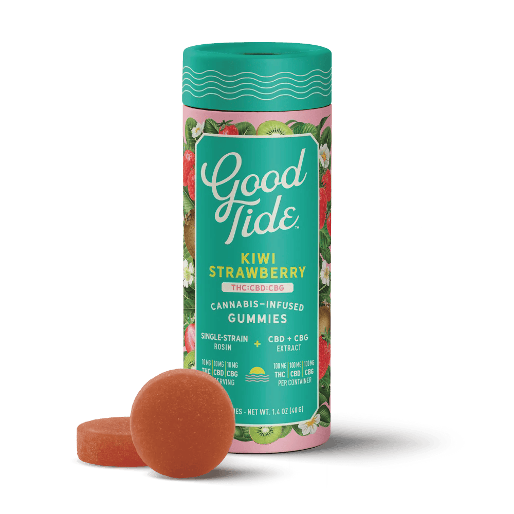 Good Tide - Kiwi Strawberry Hash Rosin 2:1:1 THC:CBD:CBG Gummies 200mg
