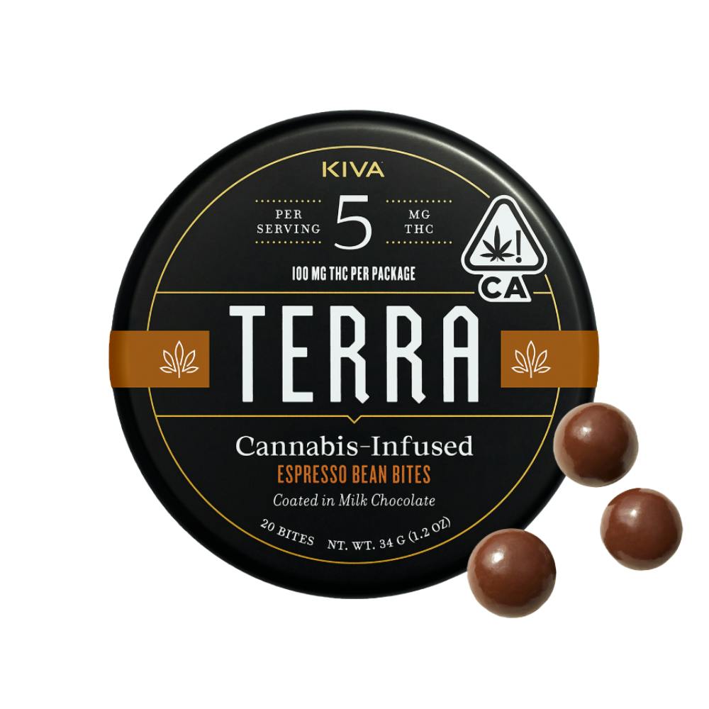 Terra | Dark Chocolate Espresso Beans | 100mg | 20ct | 5mg/ea