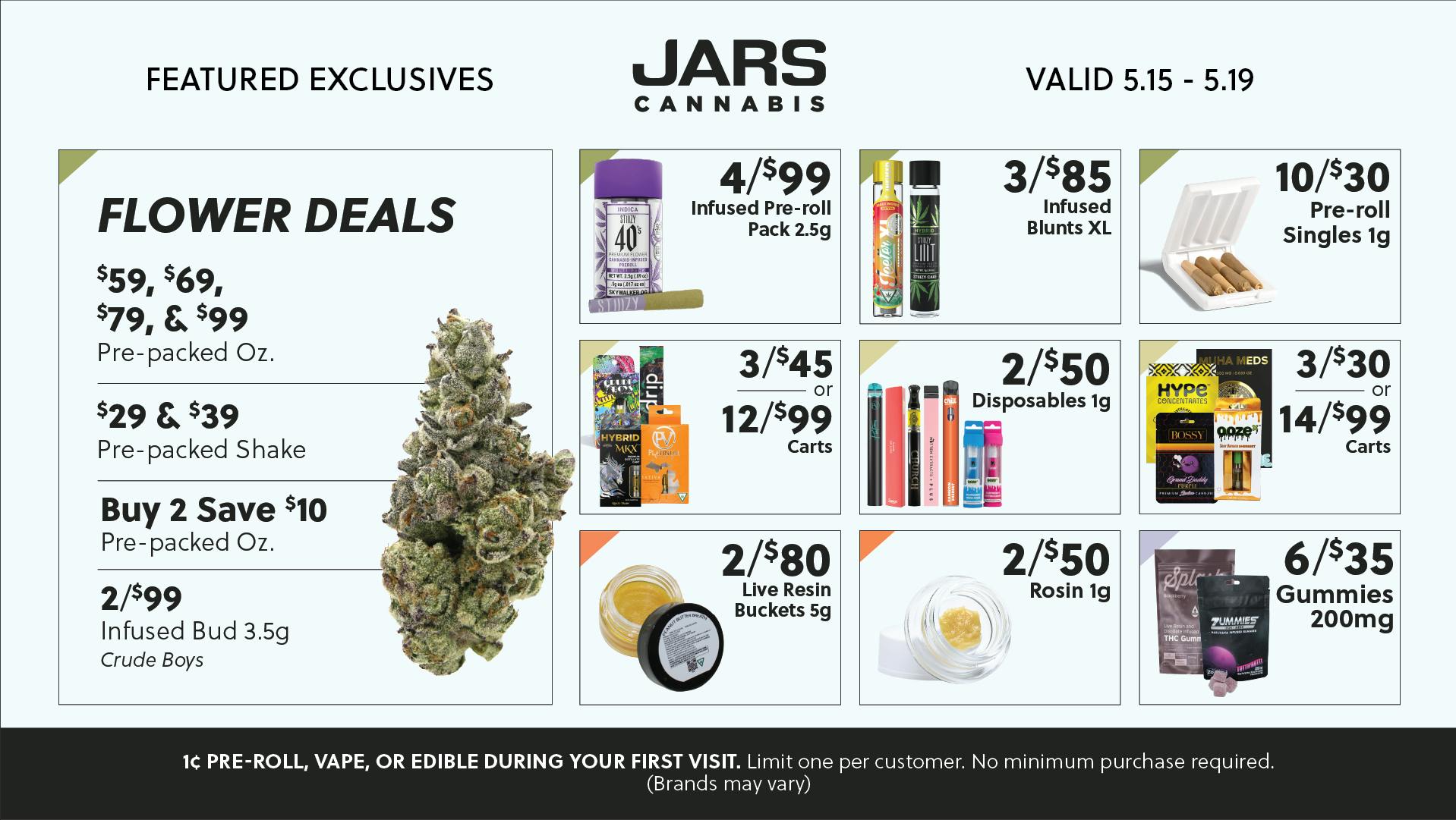 Exclusive Deals at JARS Cannabis Monroe Weedmaps