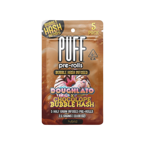 PUFF - BUBBLE HASH PREROLL 5PK [2.5G] DOUGHLATO X CHOCOLOPE