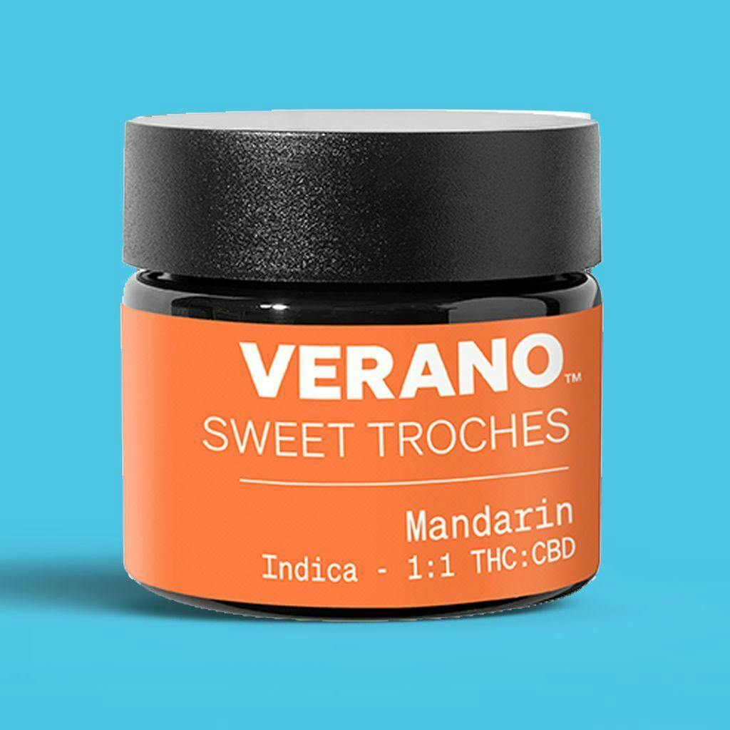 Verano Sweet Mandarin Ratioed Troches 10mg ea | 10-Pack | 1:1 THC:CBD