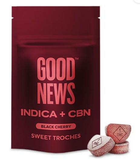 Good News Black Cherry Ratioed Troches 10mg ea | 10-Pack | 2:1 THC:CBN
