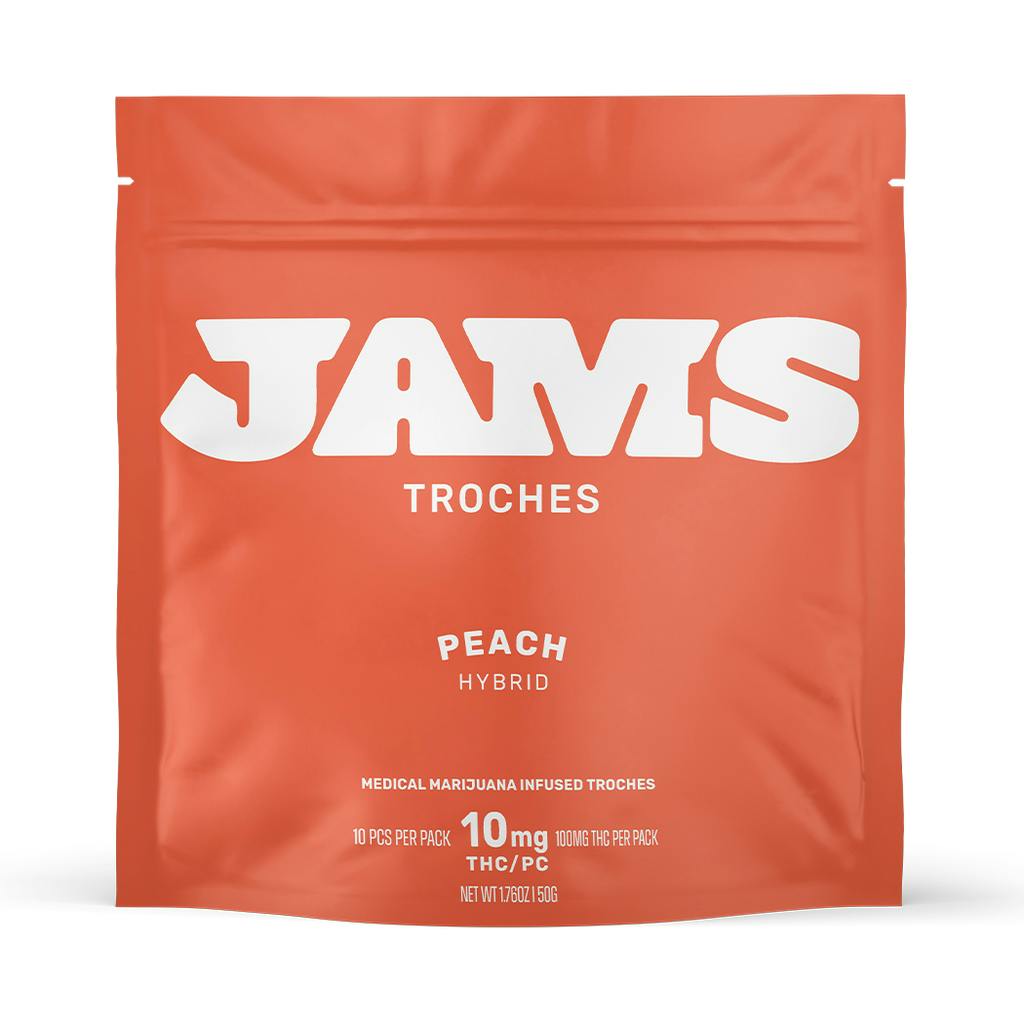 JAMS Peach Troches 10mg ea | 10-Pack