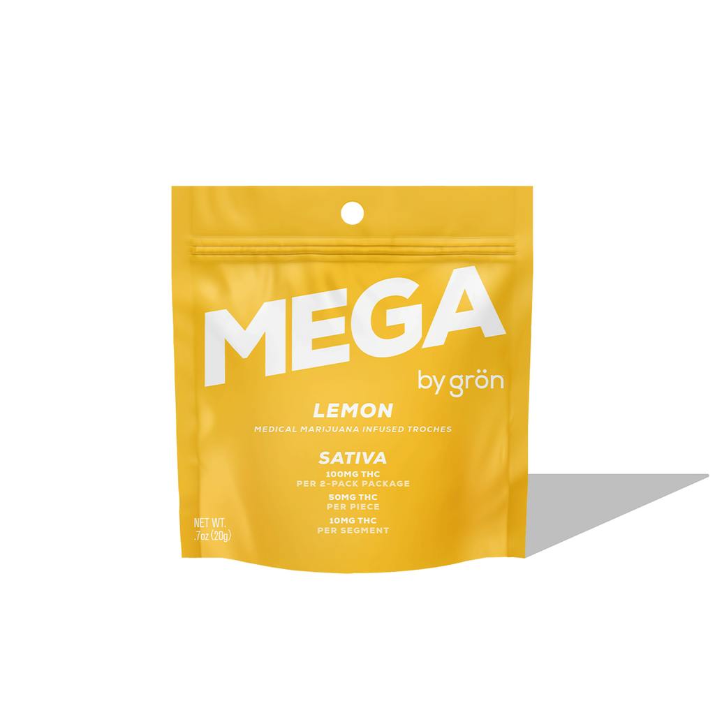 Gron Mega Lemon Troches 50mg ea | 2-Pack