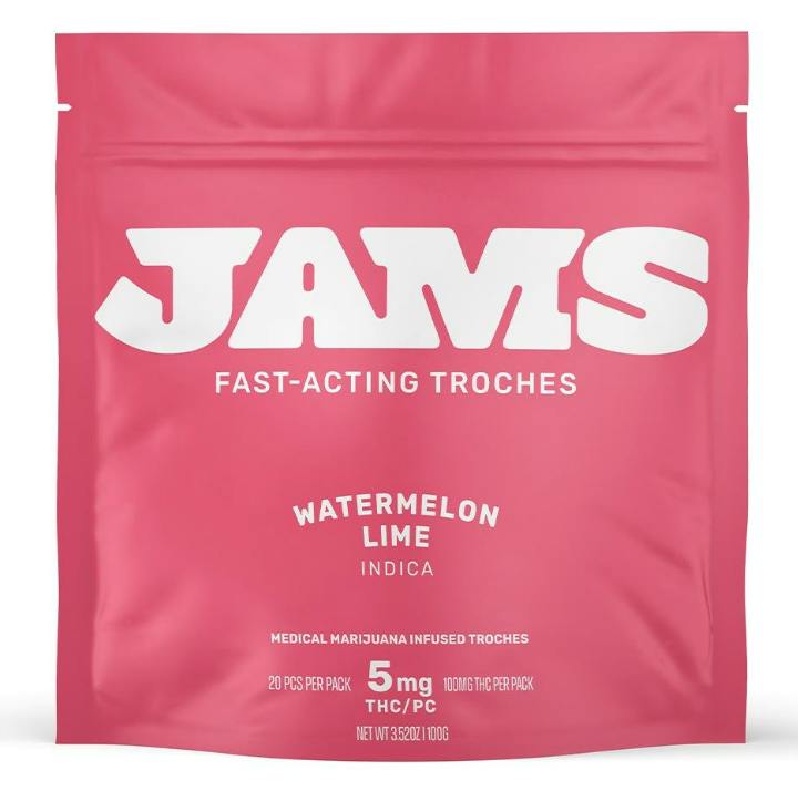 JAMS Watermelon Lime Fast-Acting Troches 5mg ea | 20-Pack