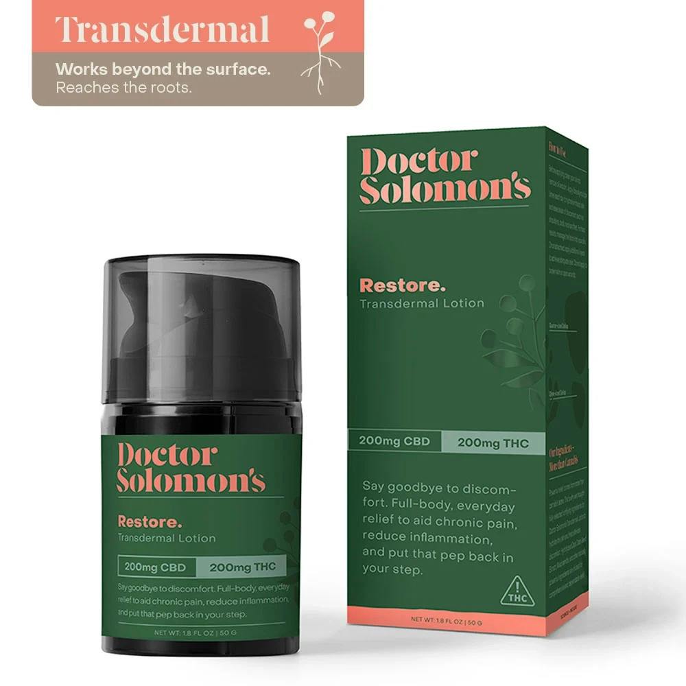 Dr. Solomon's Unscented Ratioed Lotion 200mg | 1:1 THC:CBD