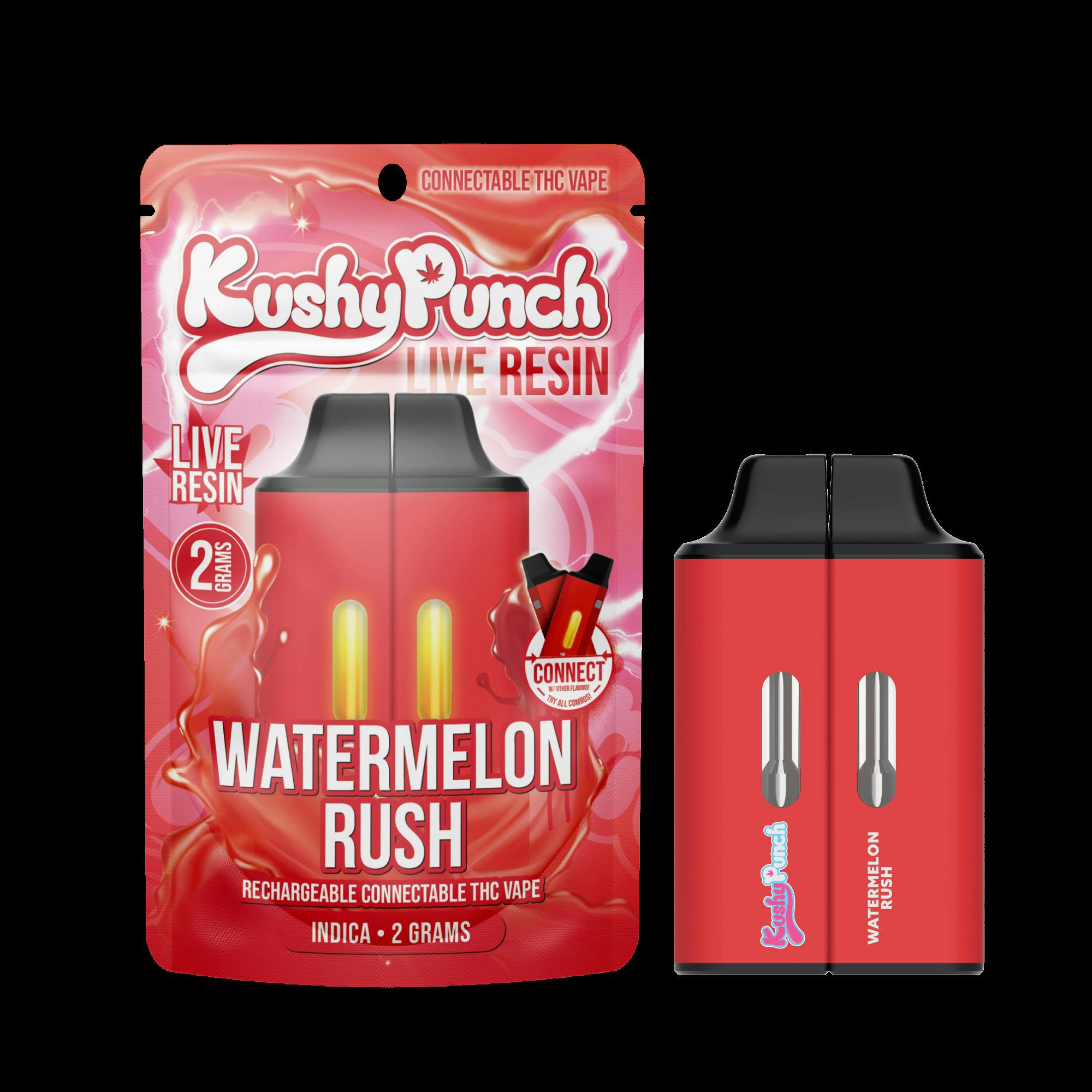 Kushy Punch - 2g Click Live Resin Disposable Vape - Watermelon Rush