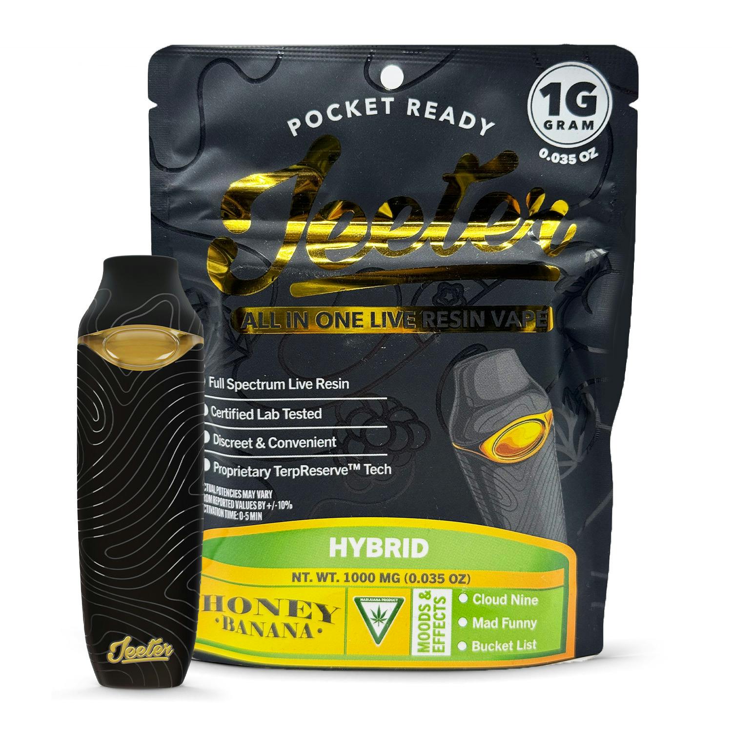 Jeeter - 1g Live Resin Disposable Vape - Honey Banana cannabis product