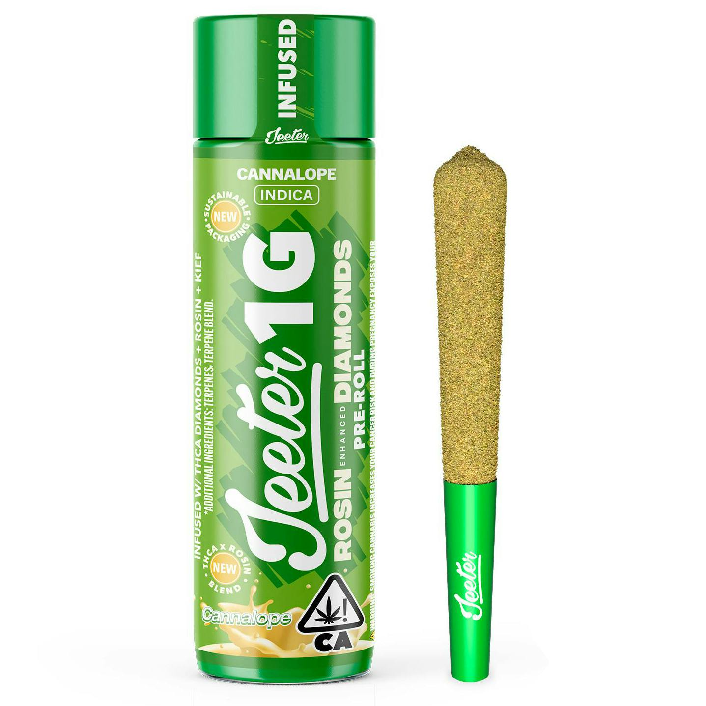 Jeeter - 1g Rosin Diamonds Infused Preroll - Cannalope