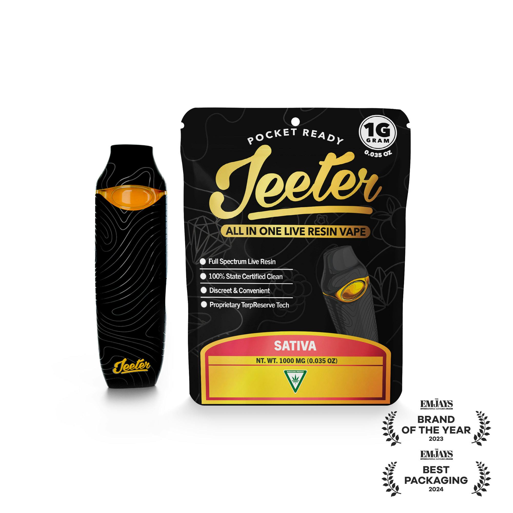 Jeeter - 1g Live Resin Disposable - Amnesia Haze cannabis product