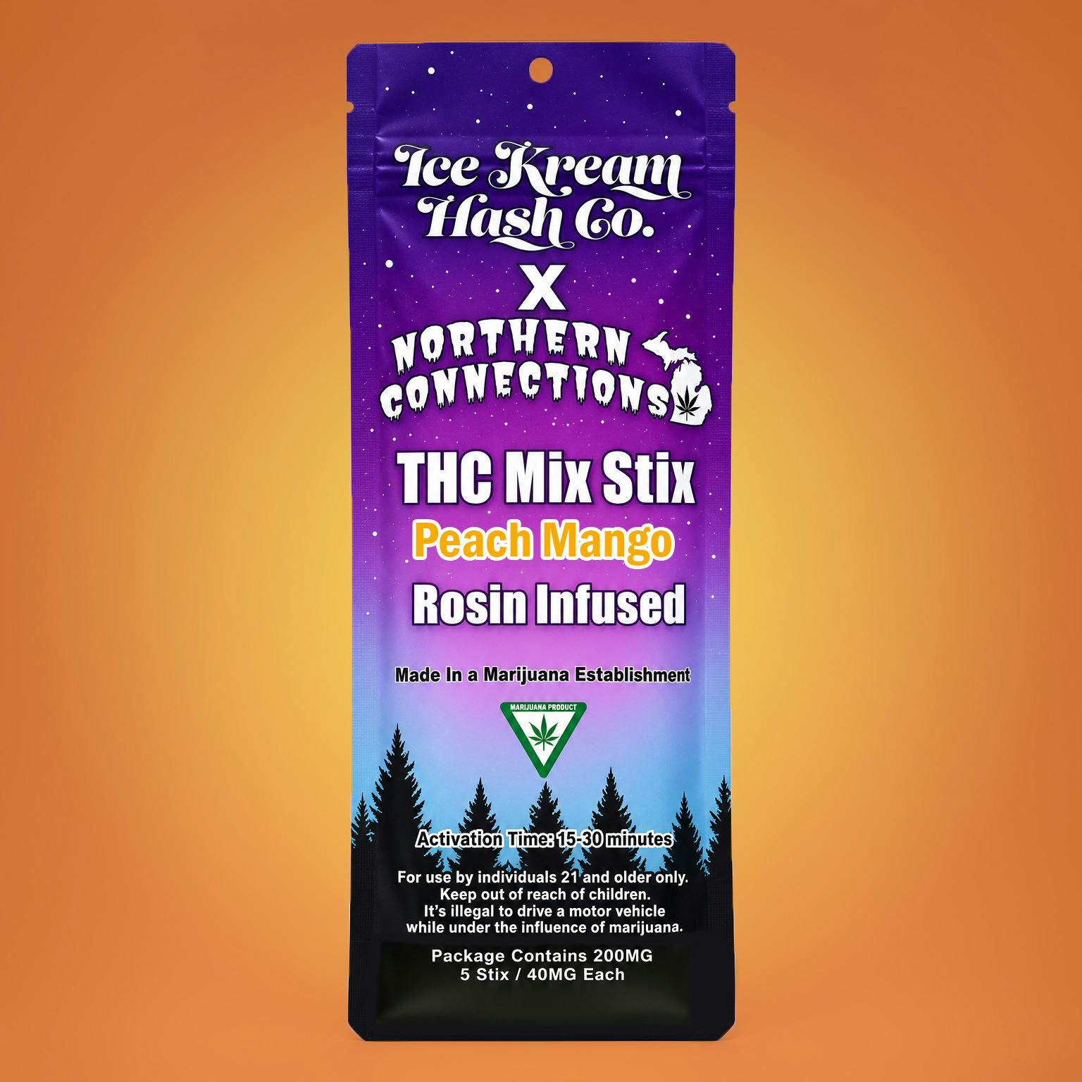 Northern Connections - 200mg Rosin Infused Mix Stix - Peach Mango
